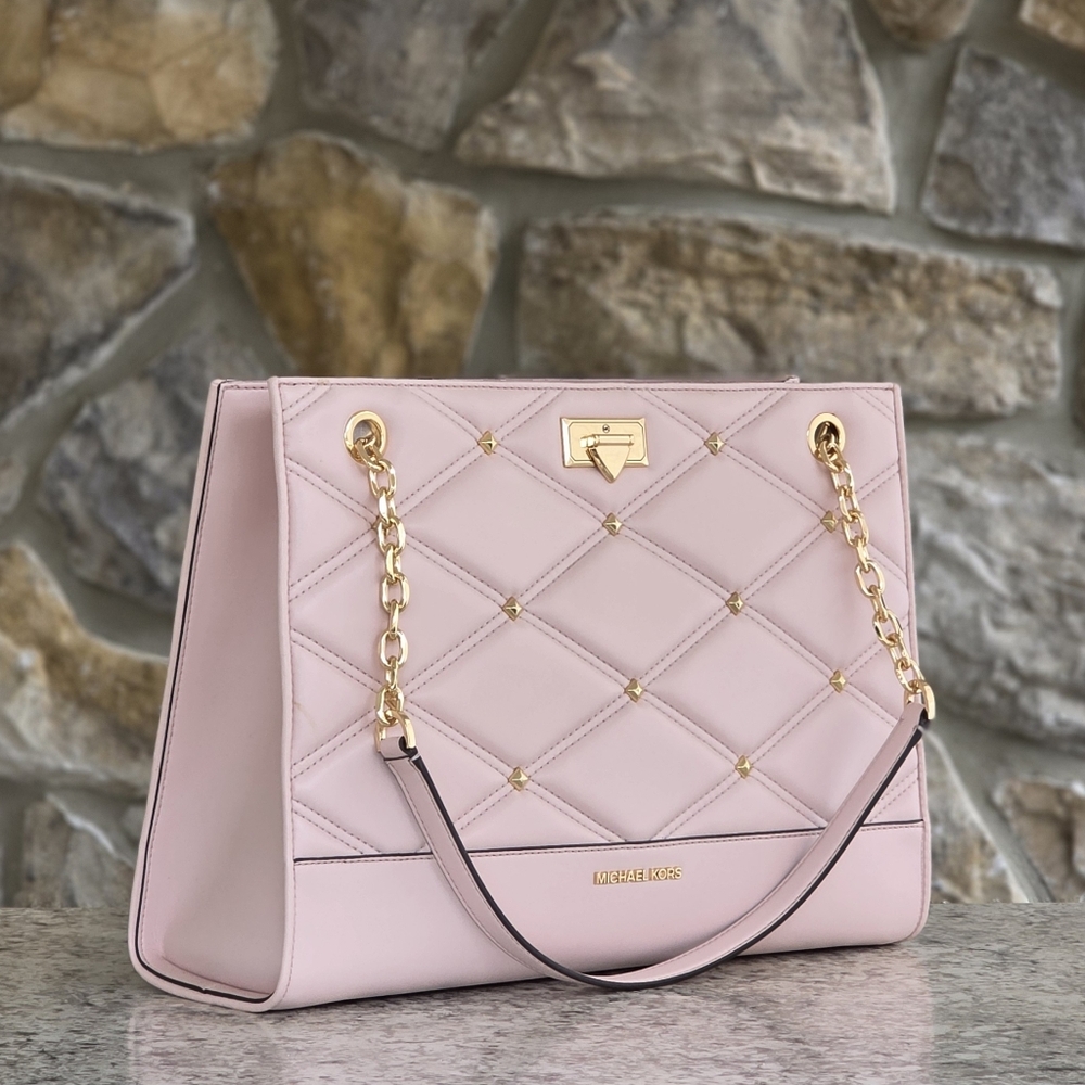 Michael Kors Serena Large Pink Shoulder Tote